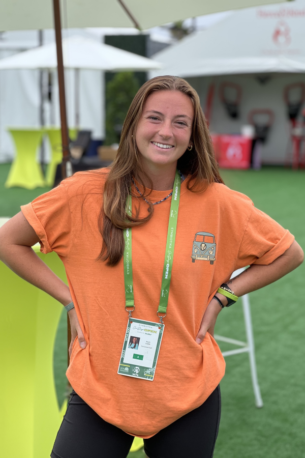 Huntington Beach Tennis Open Tee by Ace The Moon Premium Tennis brand Los Angeles