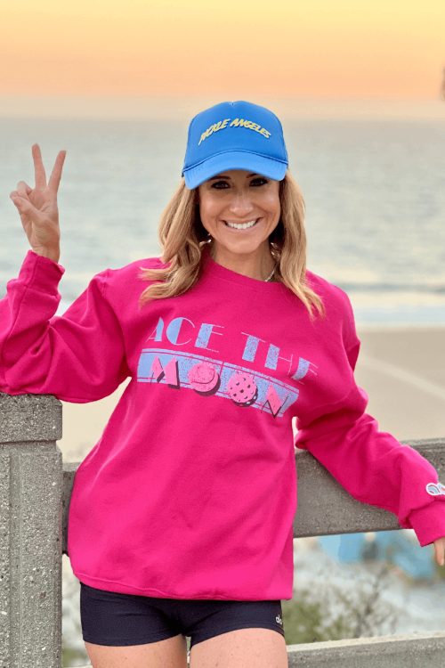Miami Vice Crewneck in Medium Vintage crewneck sweatshirt by Ace the Moon Tennis and pickleball apparel brand