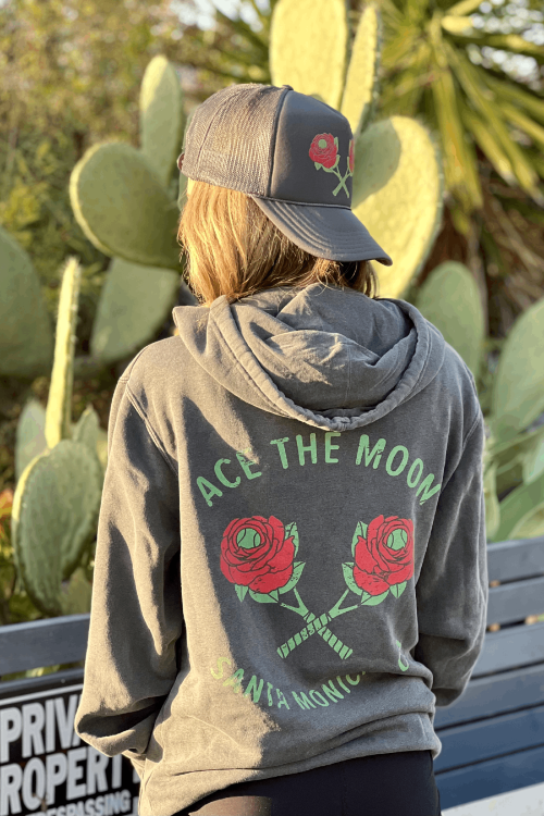 Hoodie with best sale red roses