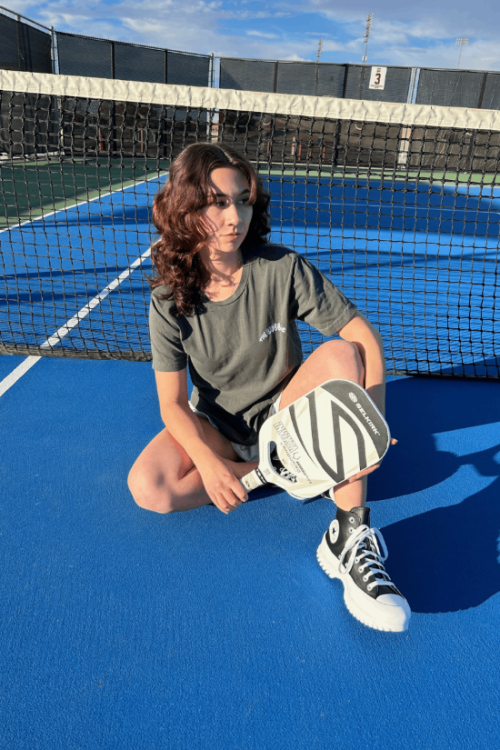 The Bubble Tennis Tee by Ace the Moon Tennis and pickle ball brand Los Angeles