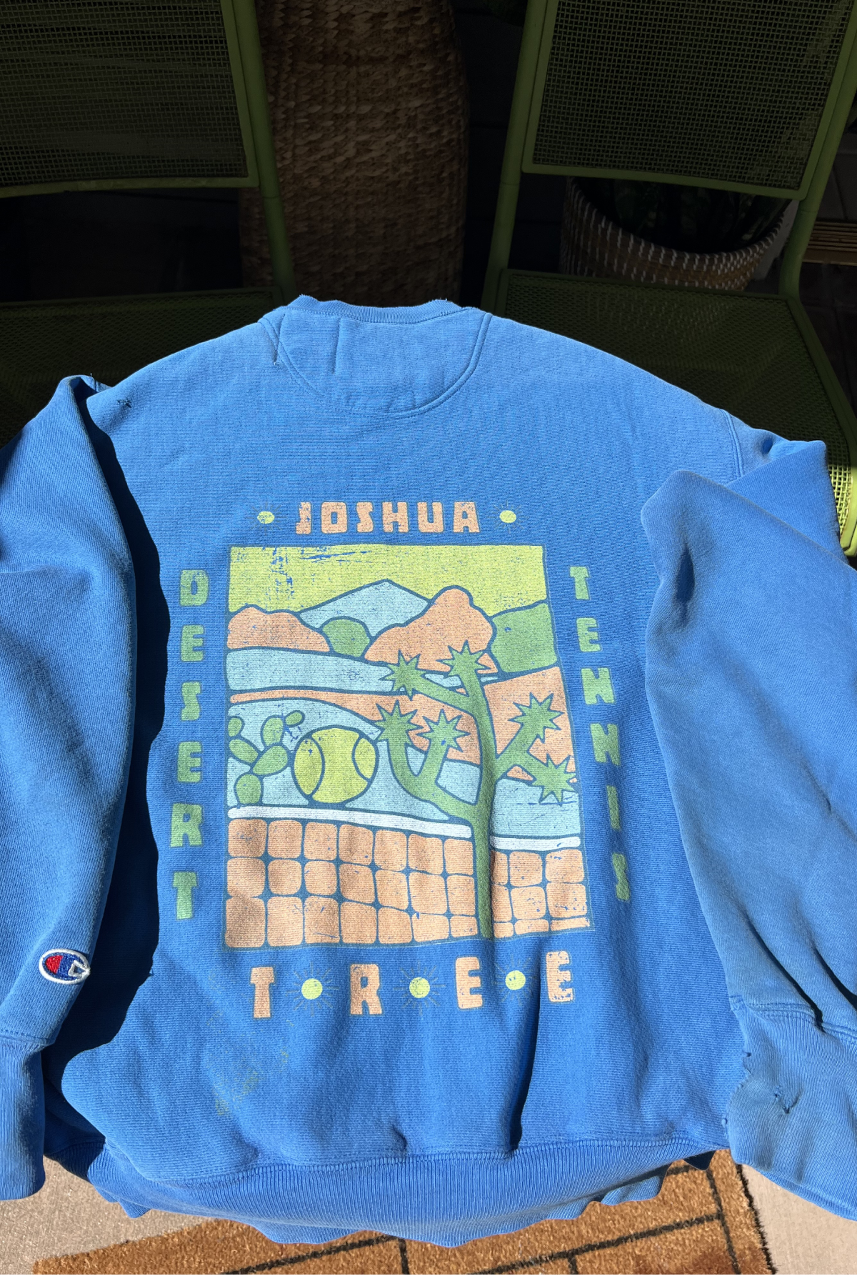 Joshua Tree Desert Tennis on Upcycled Vintage Sweatshirts & Tees