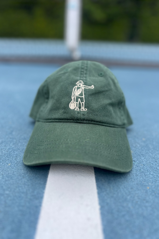 Embroidered Vintage Tennis Russel Hat by Ace the Moon Tennis and Pickleball Apparel Brand Los Angeles California