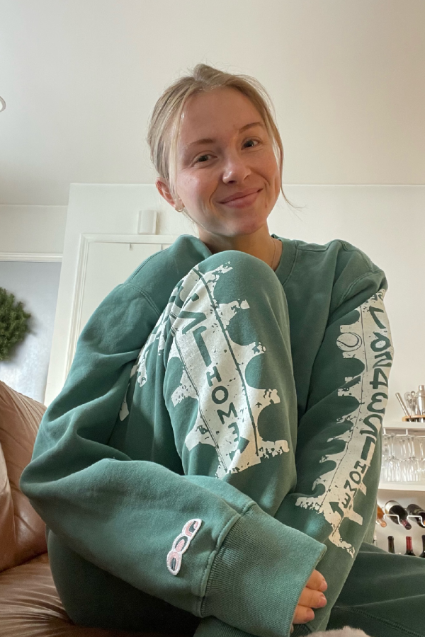 Tennis Score Tube Sweatpants in green by Ace the Moon LA premium tennis and pickleball apparel brand