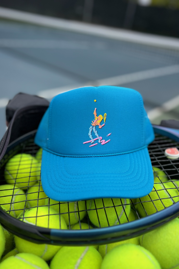 image is absolutely everything tennis trucker hat by Ace the Moon tennis and pickleball apparel brand