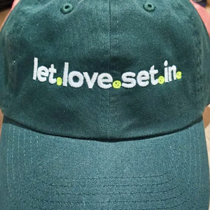 let love set in dad hat by ace the moon tennis and pickleball apparel brand