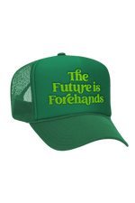 the future is forehands tennis trucker hat by Ace the Moon tennis apparel brand LA 