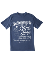 johnny's slice shop funny tennis shirt by ace the moon tennis and pickleball apparel brand
