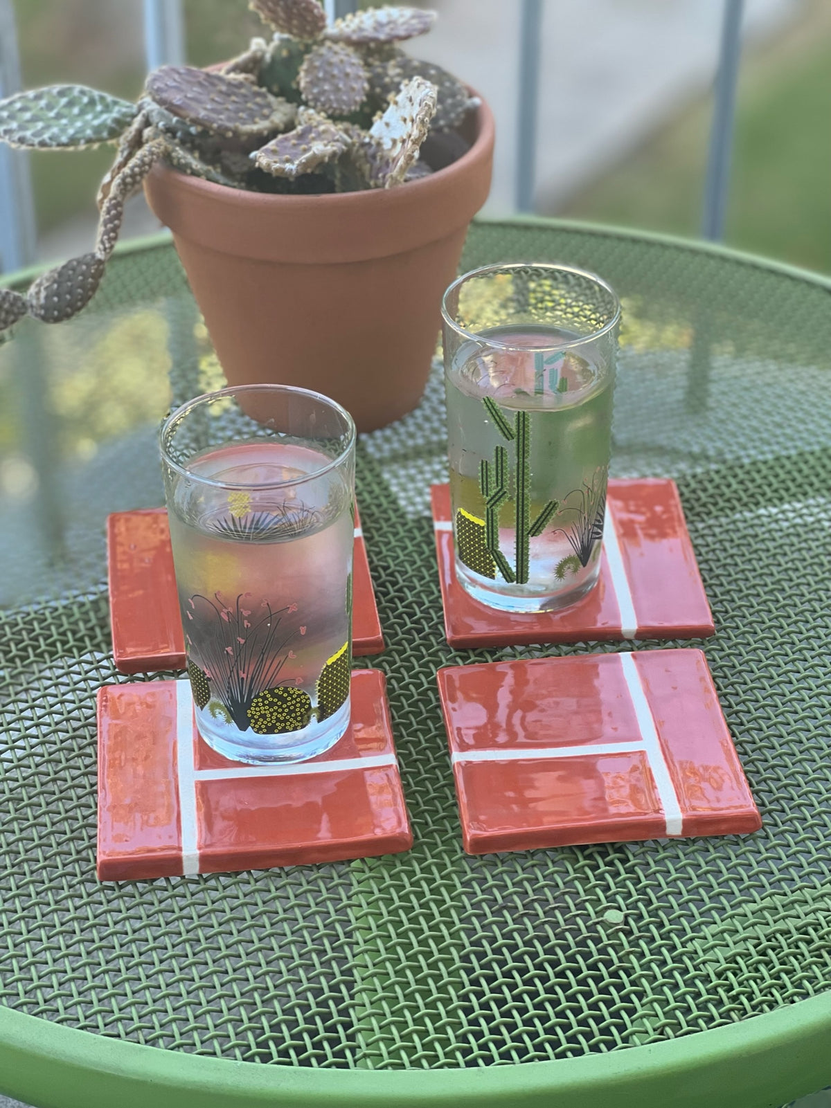 Tennis Court Coaster Set sold by Ace the Moon Tennis and Pickleball Brand in Los Angeles California