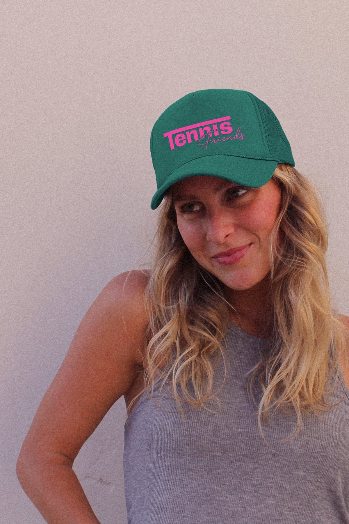 Tennis Friends Trucker Hat by Ace the Moon Tennis and Pickleball Athleisure wear brand Los Angeles