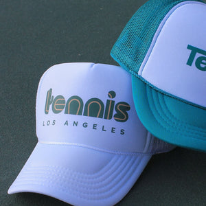 tennis los angeles trucker hats by Ace the Moon premium tennis apparel brand