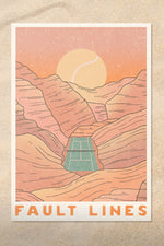 Fault Lines Tennis landscape Art Print by Cai & Jo sold by Ace the Moon Tennis and pickleball brand Los Angeles