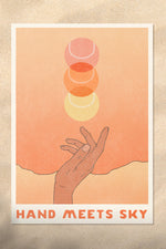 Hand Meets Sky Tennis landscape artist print sold by Ace the Moon Premium tennis brand Los Angeles