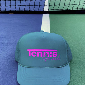 Tennis Friends Trucker Hat by Ace the Moon Tennis and Pickleball Athleisure wear brand Los Angeles