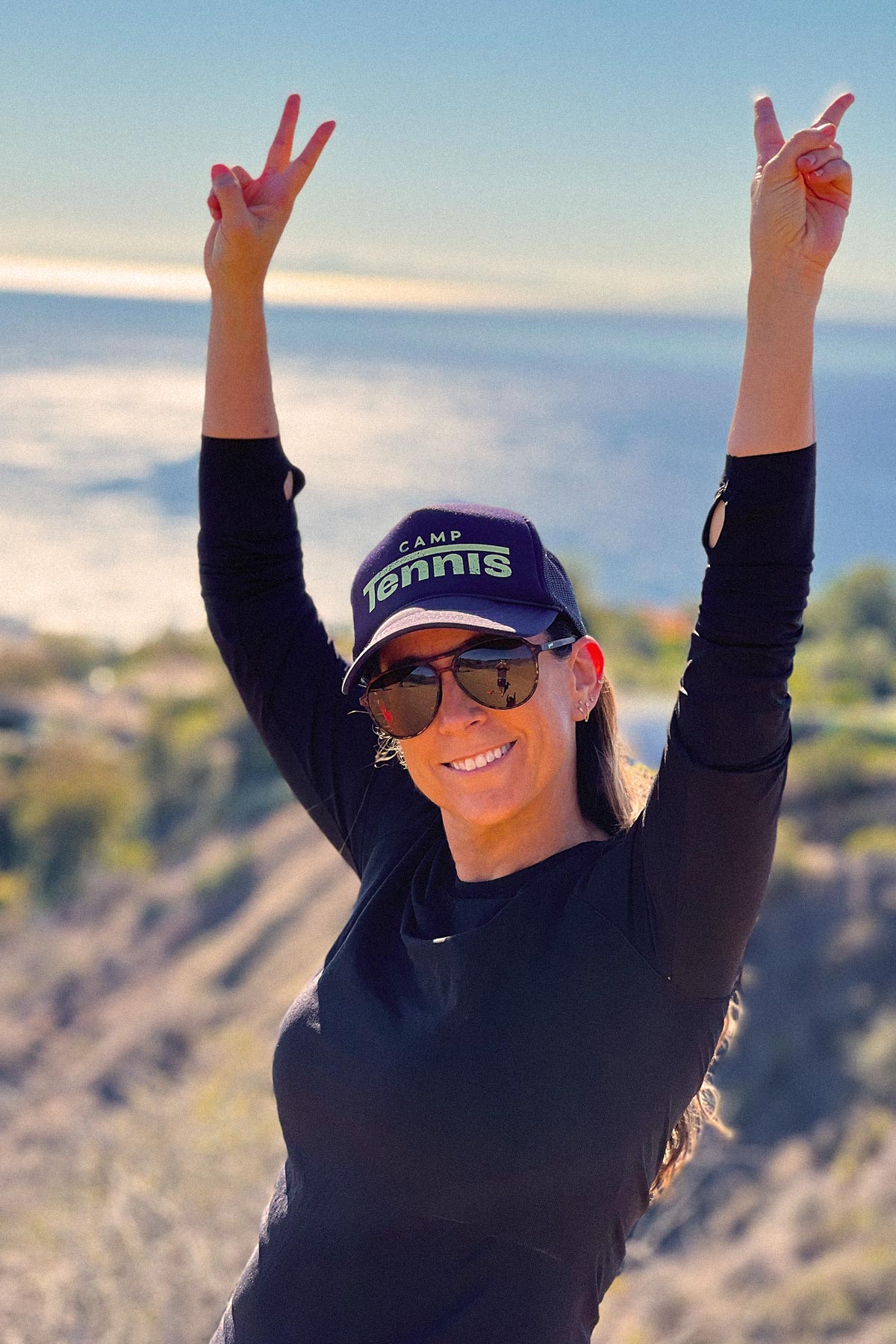 Camp Tennis Trucker Hat by Ace the Moon Tennis brand Los Angeles