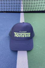 Camp Tennis Trucker Hat by Ace the Moon Tennis brand Los Angeles