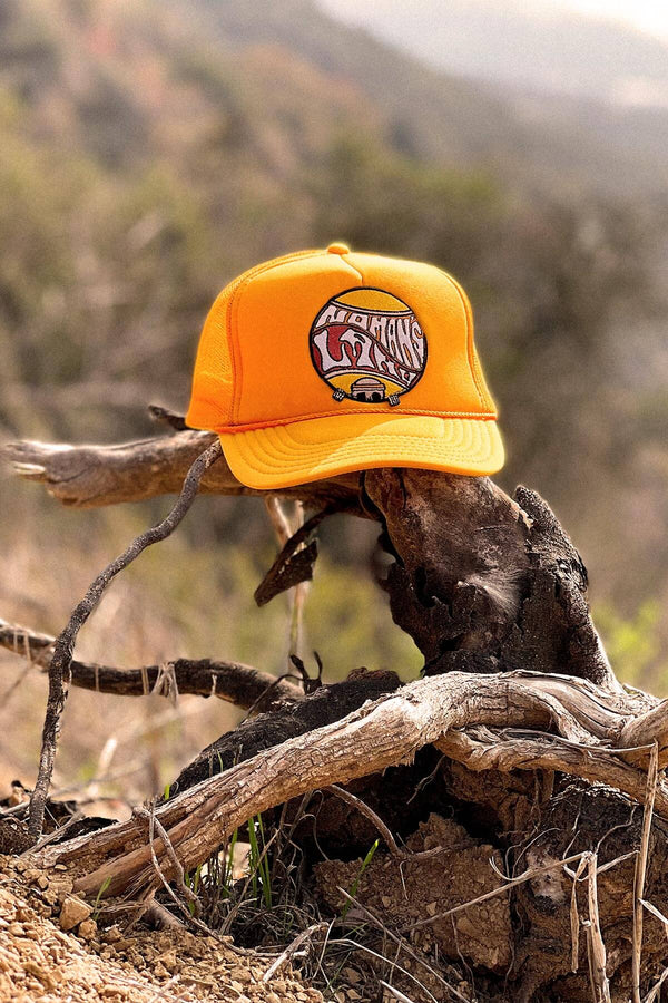 No Man's Land Trucker Hat in Gold - Ace The Moon