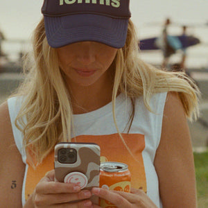 Camp Tennis Trucker Hat by Ace the Moon Tennis brand Los Angeles