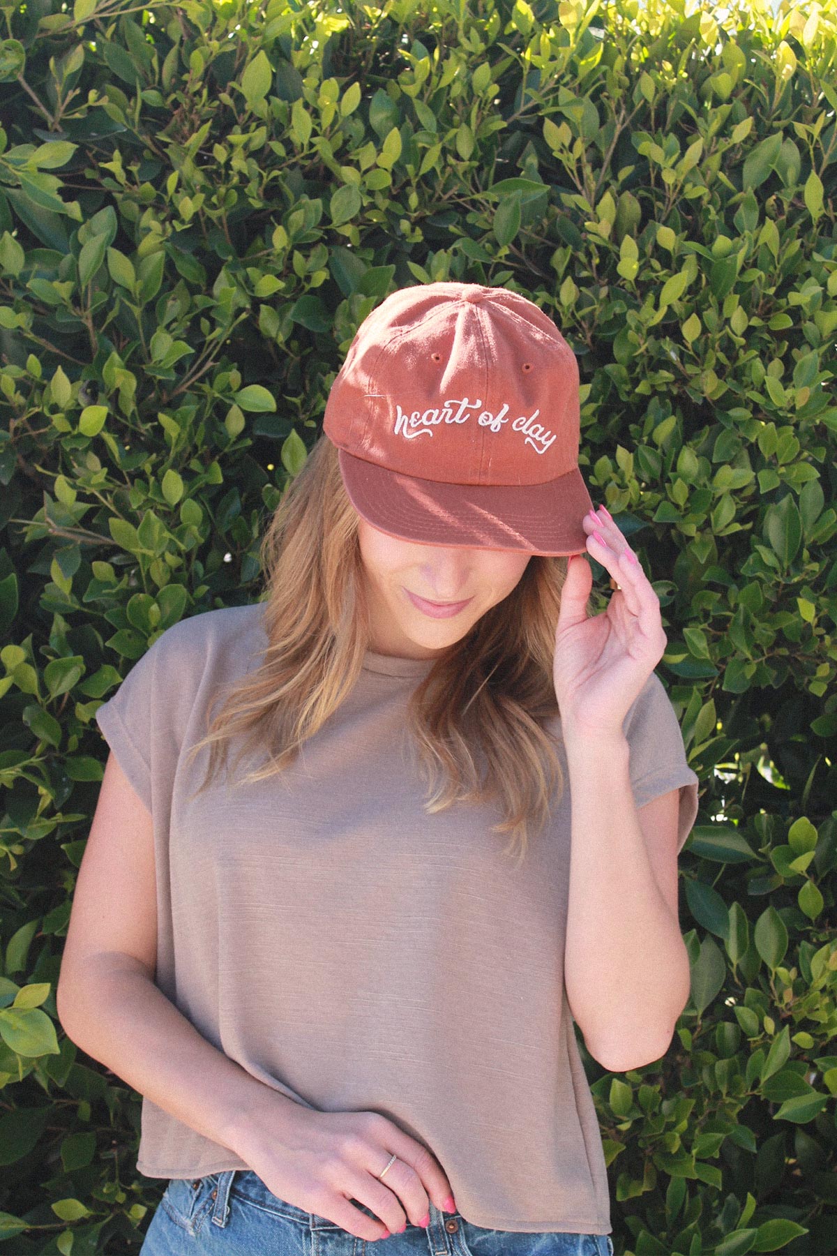 heart of clay dad hat, tennis hat by Ace the moon tennis apparel company