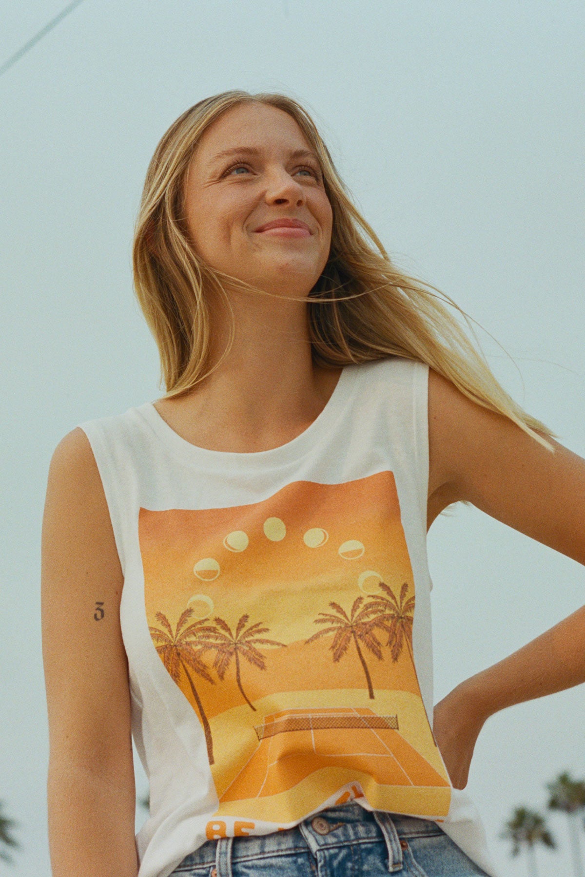 Be With You Tennis tank top by Ace the Moon Tennis and pickle ball apparel brand Los Angeles