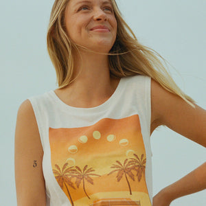 Be With You Tennis tank top by Ace the Moon Tennis and pickle ball apparel brand Los Angeles