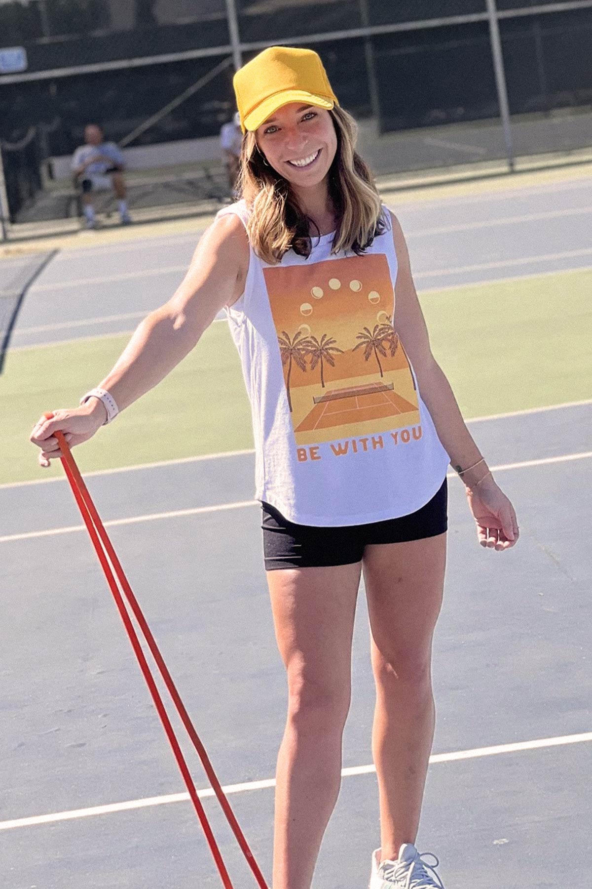 Be With You Tennis tank top by Ace the Moon Tennis and pickle ball apparel brand Los Angeles