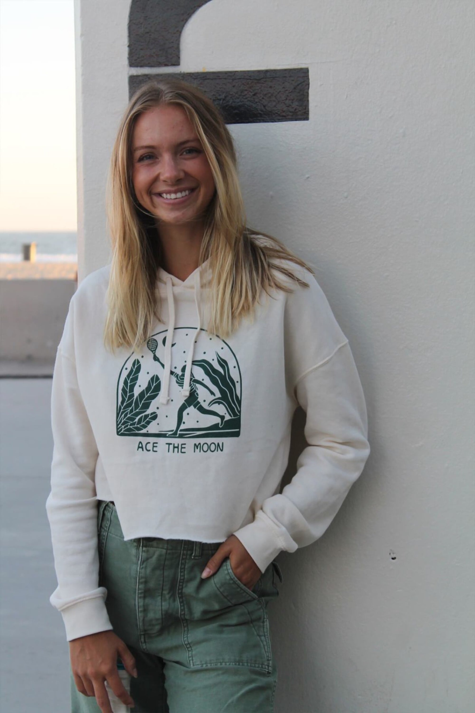 Just Going For It Cropped Hoodie - Ace The Moon