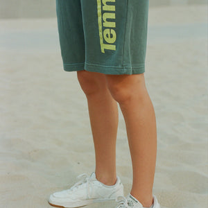 Tennis shorts in green by Ace the Moon Tennis Brand Los Angeles