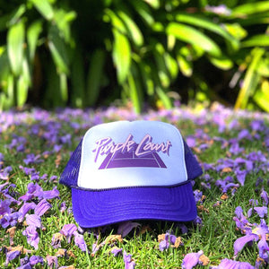 Purple Court Retro Tennis Trucker Hat by Ace the Moon Vintage Tennis and pickleball apparel brand los angeles california