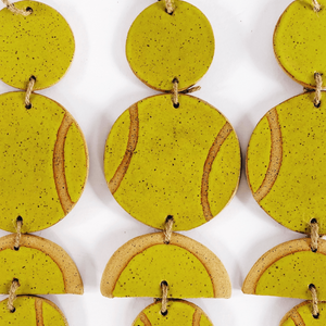 Tennis Ball Wall Hanging ceramic art - Ace the Moon Los Angeles California