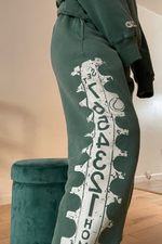 Tennis Score Tube Sweatpants in green by Ace the Moon LA premium tennis and pickleball apparel brand