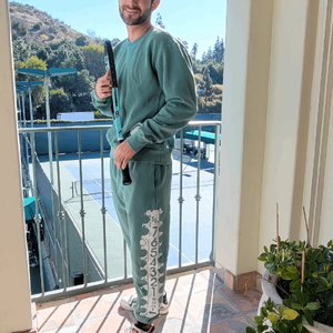 The Tennis Score Tube Crewneck Sweatshirt by Ace the Moon Tennis and pickleball apparel brand los angeles california