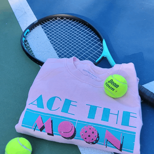 Miami Vice Crewneck in Medium Vintage crewneck sweatshirt by Ace the Moon Tennis and pickleball apparel brand