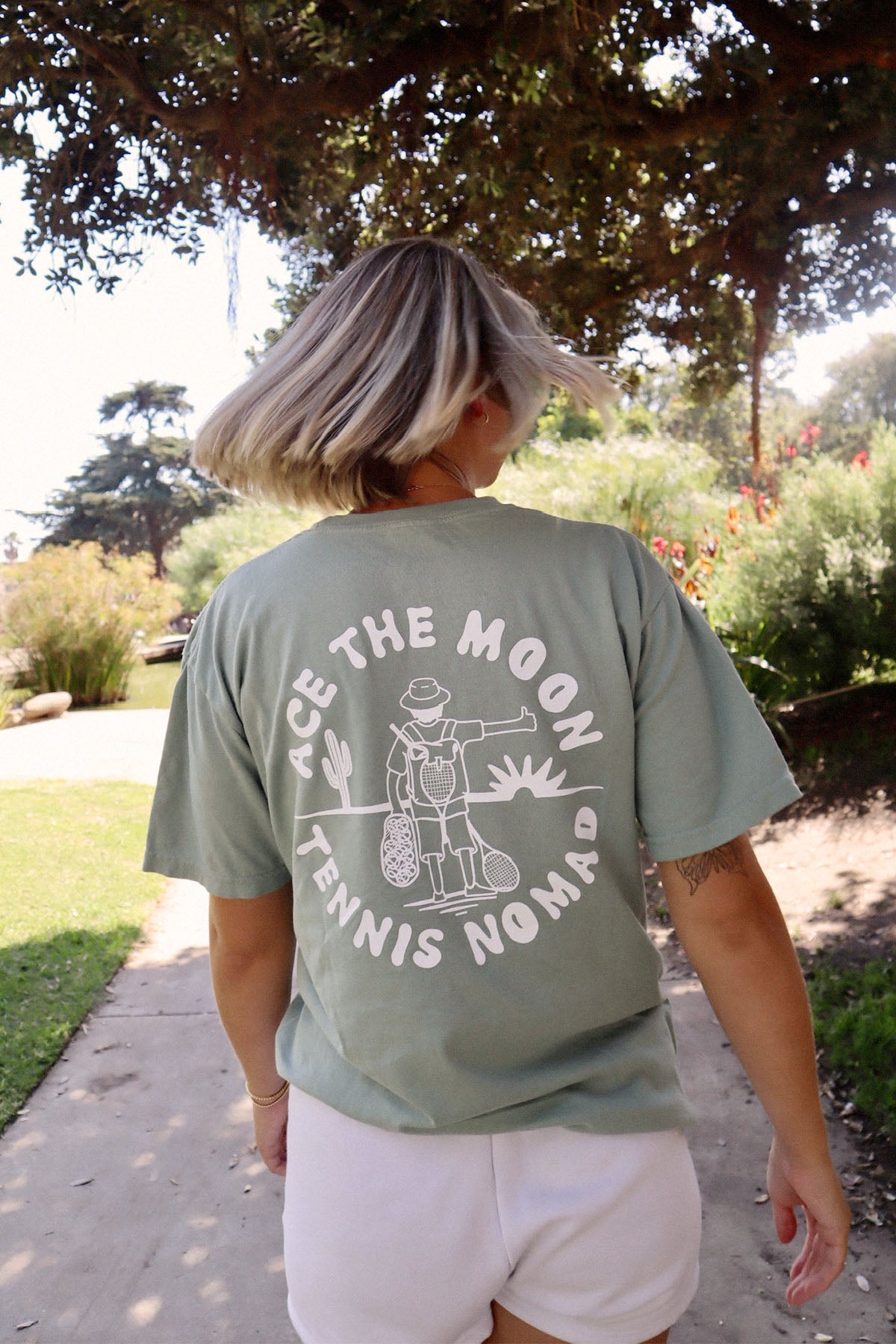 Tennis Nomad tee by Ace the Moon tennis and pickleball apparel brand