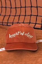 heart of clay dad hat, tennis hat by Ace the moon tennis apparel company
